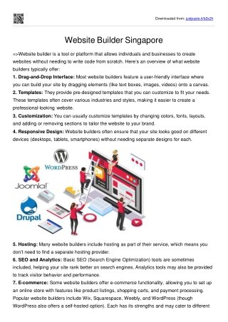 Website Builder Singapore virual