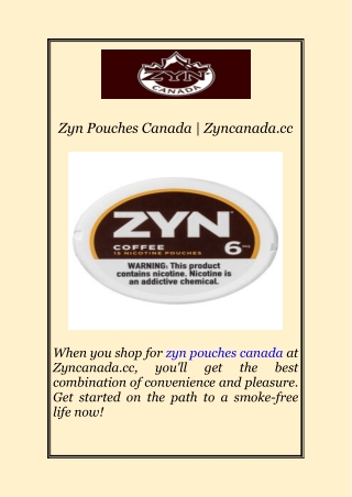 Zyn Pouches Canada | Zyncanada.cc