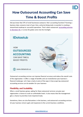 How Outsourced Accounting Can Save Time & Boost Profits