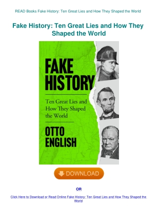 READ Books Fake History Ten Great Lies and How They Shaped the World