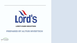 Lord’s Mark Industries Unlisted Shares By Altius Investech