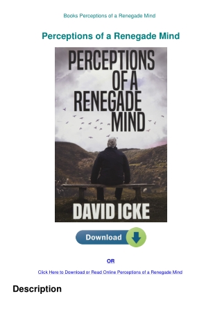 Books Perceptions of a Renegade Mind
