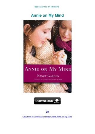 Books Annie on My Mind
