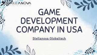 Game Development Company in USA | Stellanova Globaltech