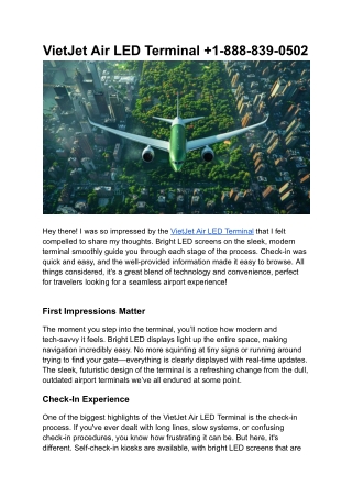 VietJet Air LED Terminal