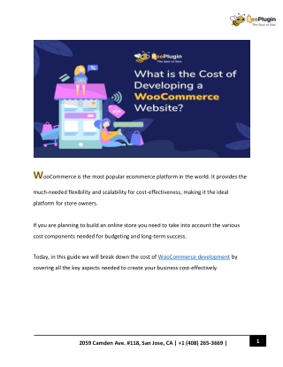 What is the Cost of Developing a WooCommerce Website
