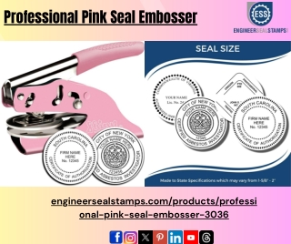Professional Pink Seal Embosser