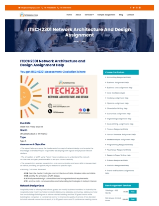 ITECH2301 Network Architecture Assignment Help – Expert Guidance for Better Sco