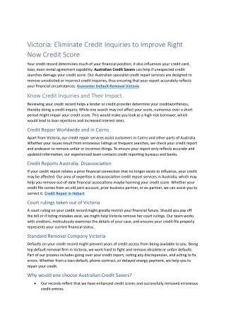 Default Removal Firm Australia