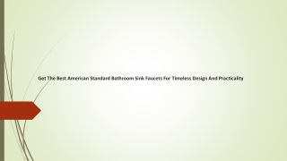 Get The Best American Standard Bathroom Sink Faucets For Timeless Design