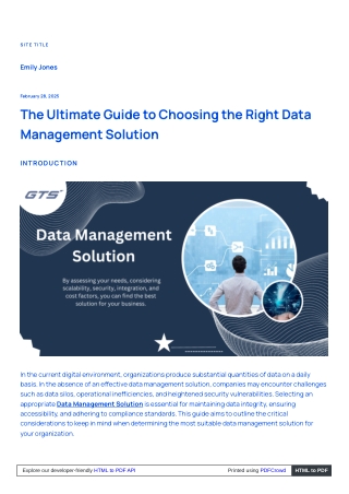 The Ultimate Guide to Choosing the Right Data Management Solution
