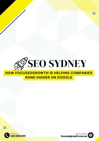 SEO Sydney How FocusedGrowth Is Helping Companies Rank Higher on Google