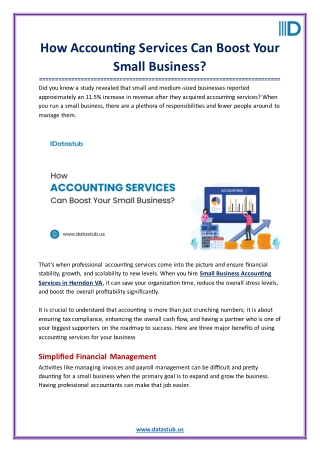 How Accounting Services Can Boost Your Small Business