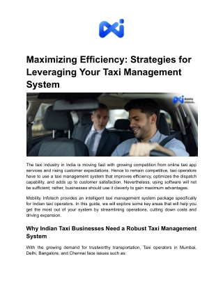 Maximizing Efficiency_ Strategies for Leveraging Your Taxi Management System