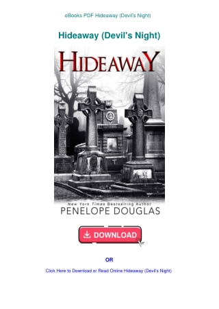 eBooks PDF Hideaway (Devil's Night)