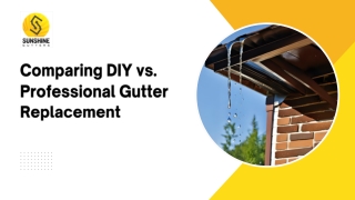Comparing DIY vs. Professional Gutter Replacement