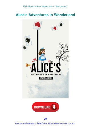 PDF eBooks Alice's Adventures in Wonderland