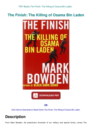 PDF Books The Finish The Killing of Osama Bin Laden
