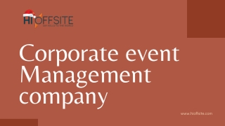 Create Impactful Experiences with HI Offsite Services