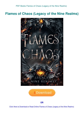PDF Books Flames of Chaos (Legacy of the Nine Realms)