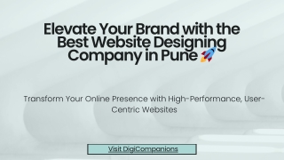 Elevate Your Brand with the Best Website Designing Company in Pune