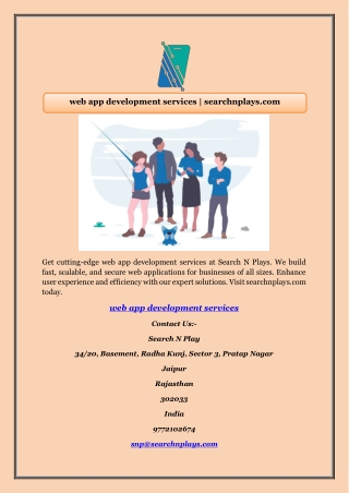 web app development services | searchnplays.com