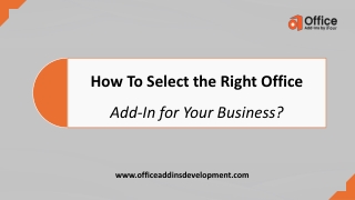 How To Select the Right Office Add-In for Your Business
