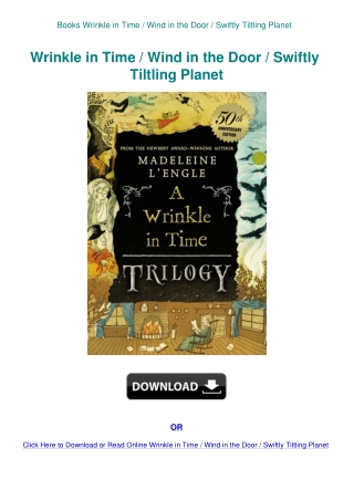 Books Wrinkle in Time  Wind in the Door  Swiftly Tiltling Planet