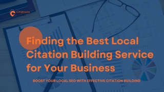 Finding the Best Local Citation Building Service for Improved SEO