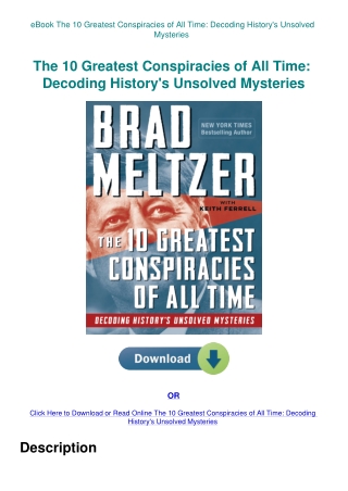eBook The 10 Greatest Conspiracies of All Time Decoding History's Unsolved Mysteries