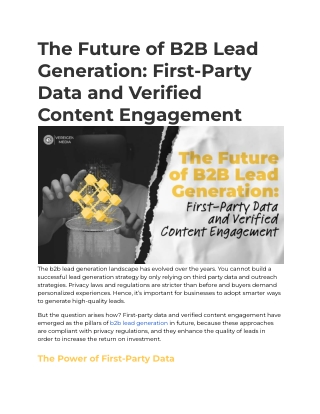 The Future of B2B Lead Generation_ First-Party Data and Verified Content Engagement