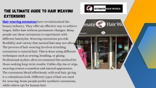 Buy Premium Hair Weaving Extensions for Natural Beauty