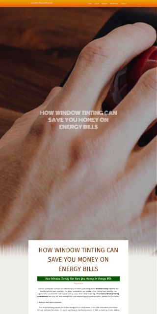 How Window Tinting Can Save You Money on Energy Bills
