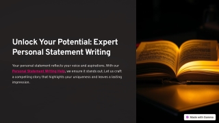Get Expert Personal Statement Writing Help for a Standout Application