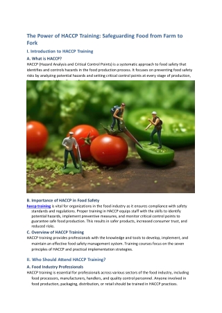 The Power of HACCP Training-Safeguarding Food from Farm to Fork-IAS-GULF-UAE-05.02.2025