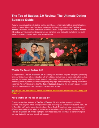 The Tao of Badass 2.0 Review