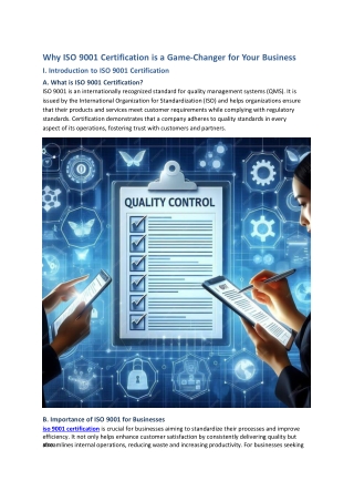 Why iso 9001 certification uae is a Game-Changer for Your Business