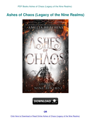 PDF Books Ashes of Chaos (Legacy of the Nine Realms)