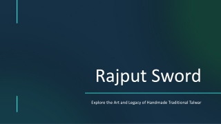 Rajput Sword – Buy Handmade Traditional Talwar Online