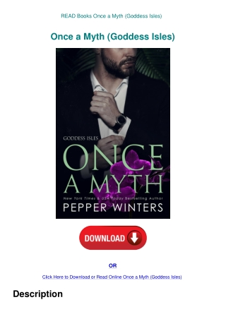 READ Books Once a Myth (Goddess Isles)