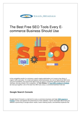 The Best Free SEO Tools Every E-commerce Business Should Use