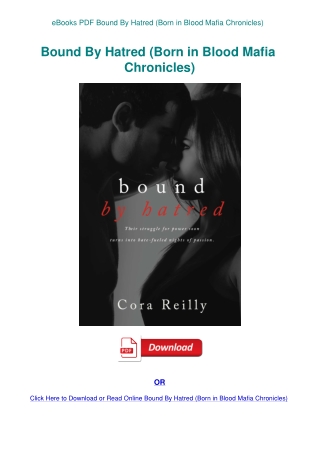 eBooks PDF Bound By Hatred (Born in Blood Mafia Chronicles)
