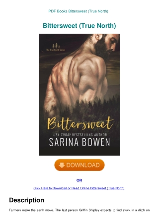 PDF Books Bittersweet (True North)