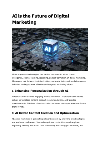 AI is the Future of Digital Marketing