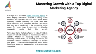 Mastering Growth with a Top Digital Marketing Agency