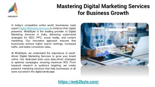 Mastering Digital Marketing Services for Business Growth