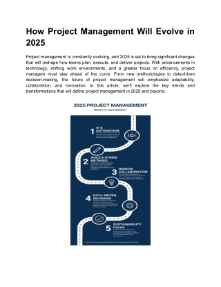 How Project Management Will Evolve in 2025
