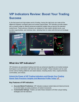 VIP Indicators Review: The Key to Smarter Trading Decisions