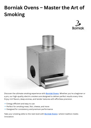 Borniak Ovens – Master the Art of Smoking