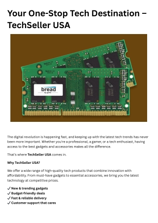 Your One-Stop Tech Destination – TechSeller USA